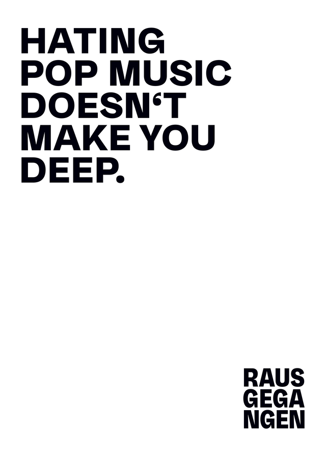 Rausgegangen "Pop Music"